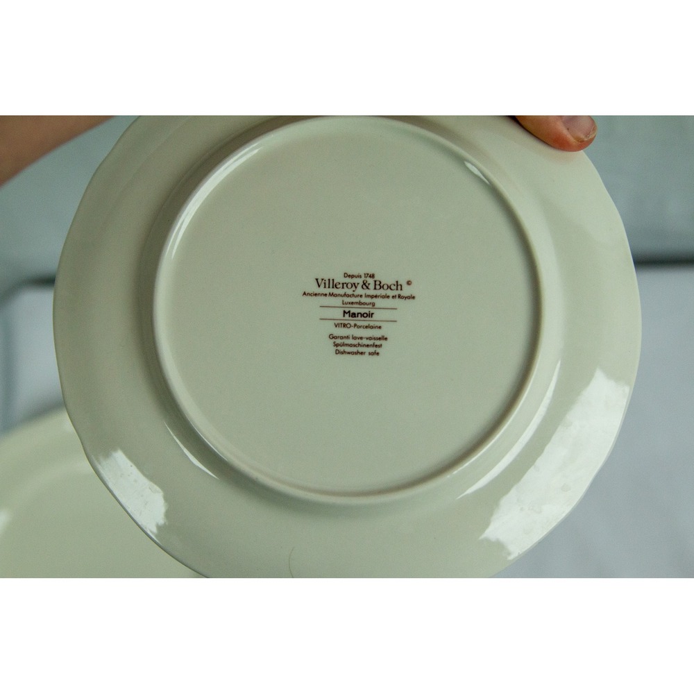 Villeroy & Boch Manoir Dessert Plate Cream Scalloped Vitro-Porcelaine 6.75in - Picture 6 of 6